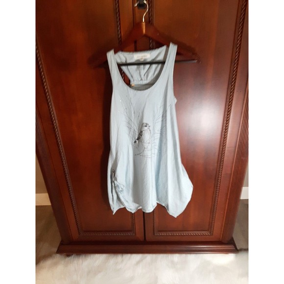 Steve Madden Womens Size Small Bird on a Branch Blouse w/Rhinestones Silk Blend - Picture 2 of 12